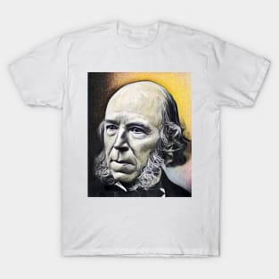 Herbert Spencer yellow Portrait | Herbert Spencer Artwork 9 T-Shirt